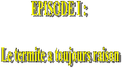 EPISODE I : 

Le termite a toujours raison